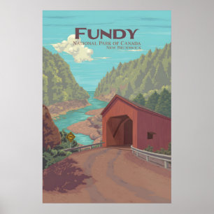 Affiche du Parc national Fundy Nouveau-Brunswick C