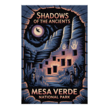 Affiche du parc national hanté de Mesa Verde
