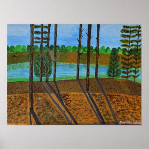 Affiche du paysage d'été