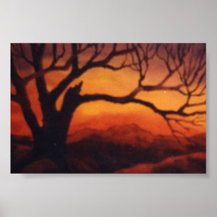 Affiche du paysage du pays