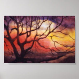 Affiche du paysage du pays
