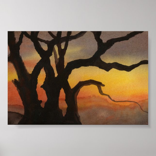 Affiche du paysage du pays (Devant)