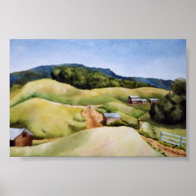 Affiche du paysage du pays (Devant)