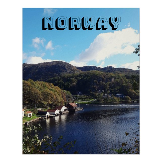 Affiche du paysage norvégien (Devant)