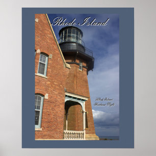 Affiche du phare sud-est de Block Island