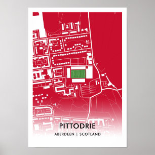 Affiche du Pittodrie Stadium – Maison d'Aberdeen F