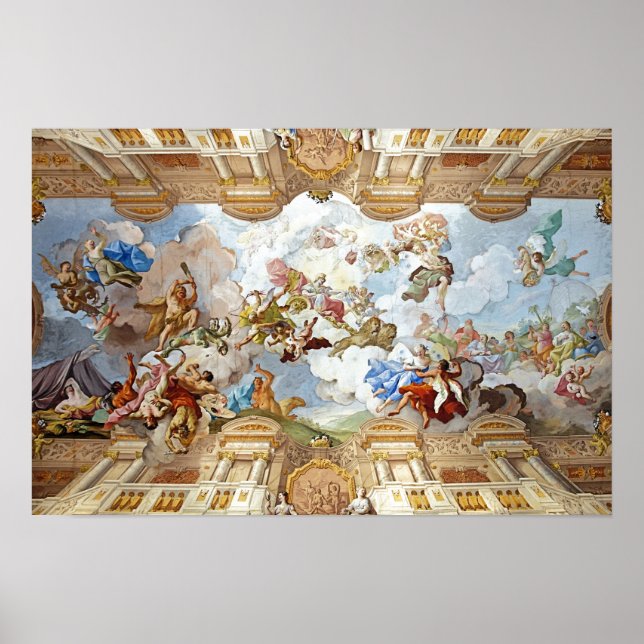 Affiche du plafond historique peinture Melk Abbey (Devant)