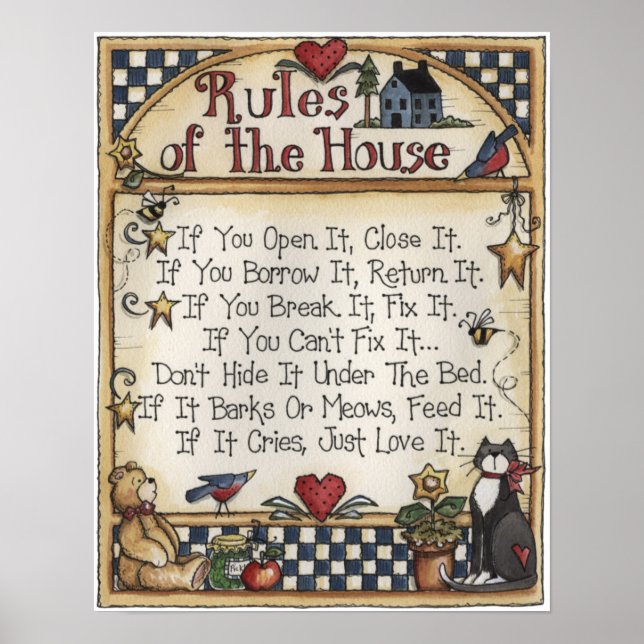 Affiche du Règlement de la Chambre (Devant)