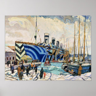 Affiche du RMS Olympique à Dazzle Camouflage 11x14