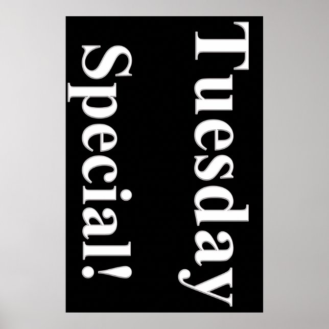 Affiche du salon de beauté spécial du mardi (Devant)