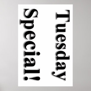 Affiche du salon de beauté spécial du mardi