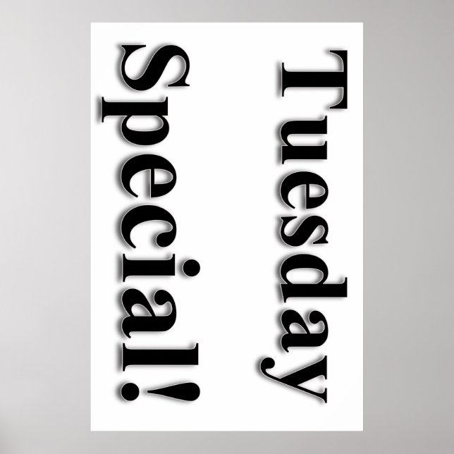 Affiche du salon de beauté spécial du mardi (Devant)