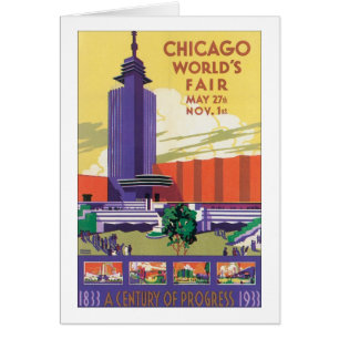 Affiche du salon mondial de Chicago 1933
