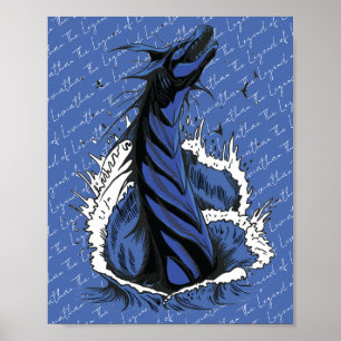 Affiche du serpent monstre de la mer bleue