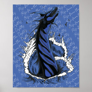 Affiche du serpent monstre de la mer bleue