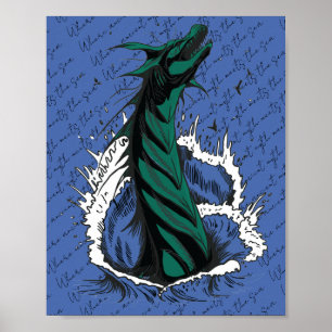 Affiche du serpent monstre de la mer verte