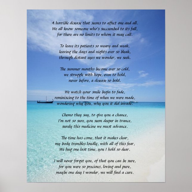 Affiche du souvenir du cancer (Devant)