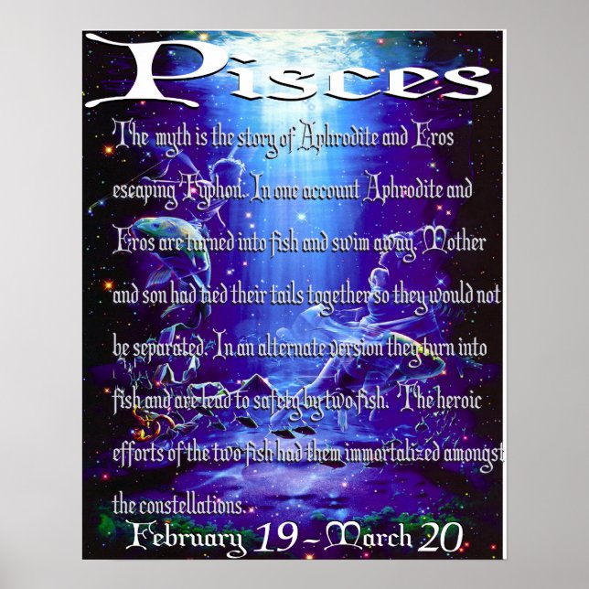 affiche du symbole de pisces (Devant)