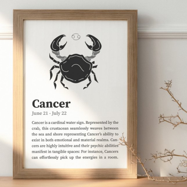 Affiche du symbole du cancer du zodiaque (Créateur téléchargé)