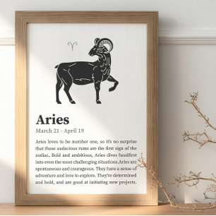 Affiche du symbole Zodiac Aries