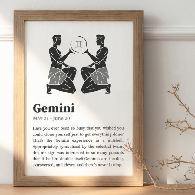Affiche du symbole Zodiac Gemini (Créateur téléchargé)