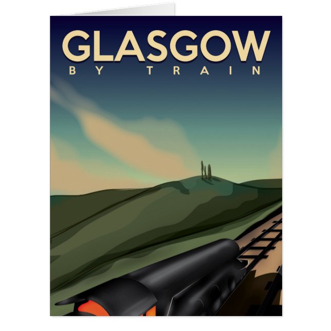 Affiche du train vintage de Glasgow (Devant)