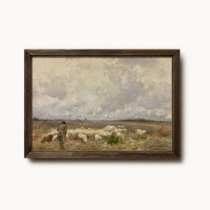 Affiche du village d'hiver belge - Art de paysage