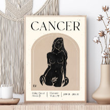 Affiche du zodiaque féminin Cancer