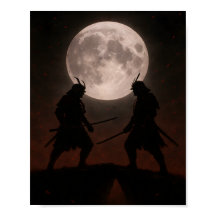 Affiche d'un duel épique de samouraïs sous la plei