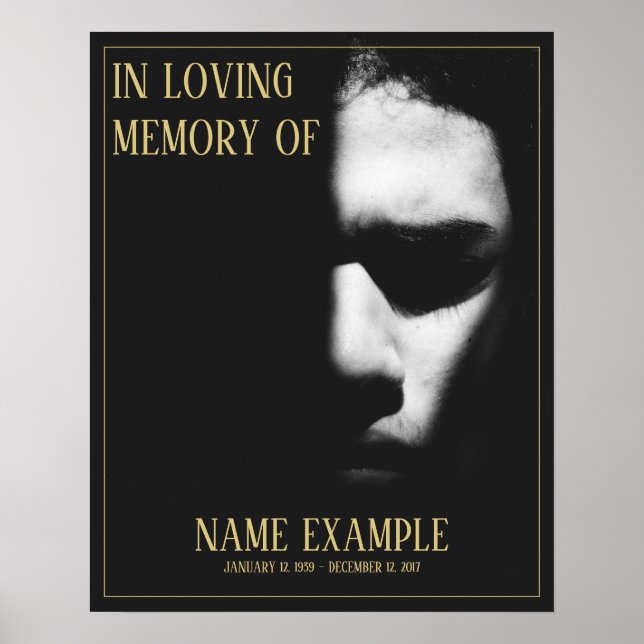 Affiche d'un visage endormi en demi-ombre (Devant)