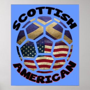 Affiche écossaise américaine de balle de football
