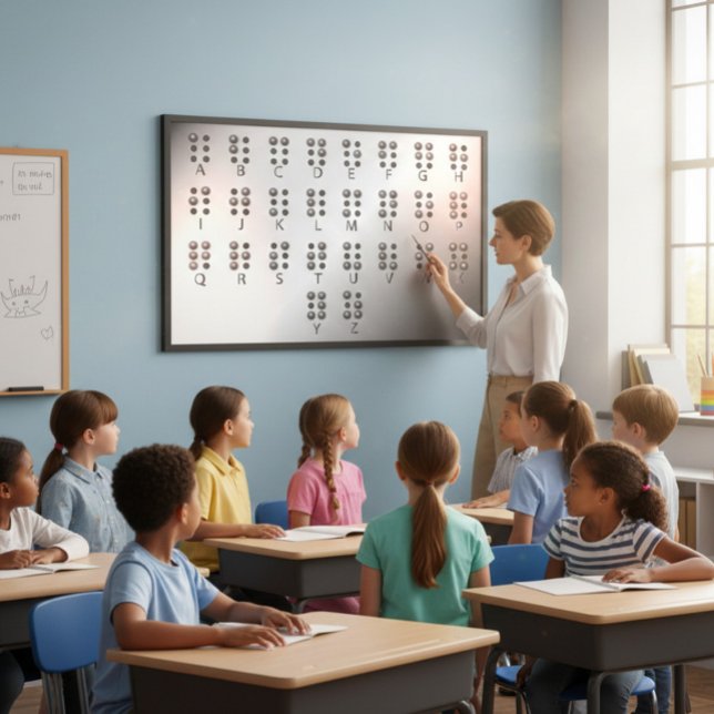 Affiche éducative avec alphabet Braille (Créateur téléchargé)