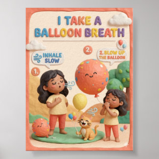 Affiche éducative en argile 3D pour enfant avec ba
