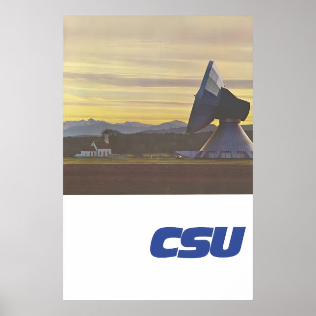 Affiche électorale CSU Erdfunkstation Raisting (Devant)