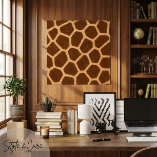 Affiche élégante à motif de girafe Déco murale saf