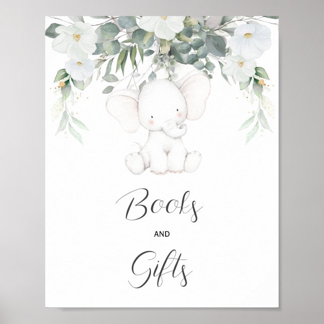 Affiche Elephant Genre Neutre Livres et Cadeaux (Devant)
