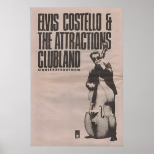 Affiche ELVIS COSTELLO - 1980 NME originale