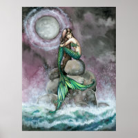 Affiche Emerald Mermaid Imprimer par Molly Harriso