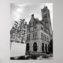Affiche en noir et blanc de Nashville