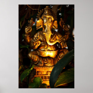 affiche en or ganesha