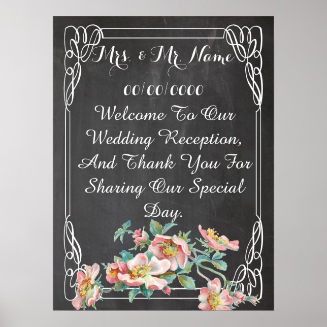 affiche en tableau, affiche mariage (Devant)