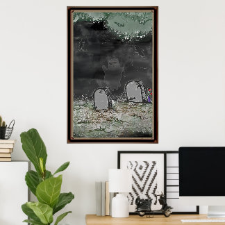 Affiche encadrée de photo de fantôme ridicule