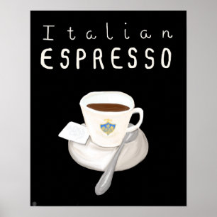 Affiche essentielle de l'Italie - café express