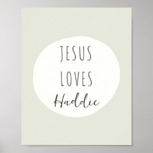 Affiche et impressions Jésus aime "nom personnalis