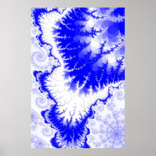 Affiche étoile à plumes bleues