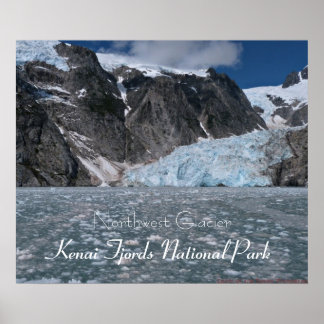 Affiche Extraordinaire du glacier de l'Alaska Kena