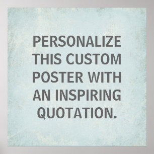 Affiche faite sur commande de citation, inspirée