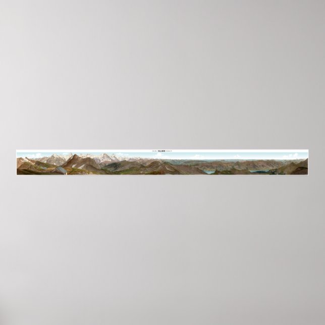 AFFICHE FAULHORN Swiss Alps Panorama 360° (Devant)