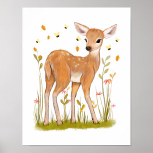 Affiche Fawn et Bees Imprimer