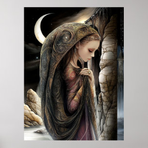 Affiche FD2 Croissant de Lune Enchanté Déesse 10